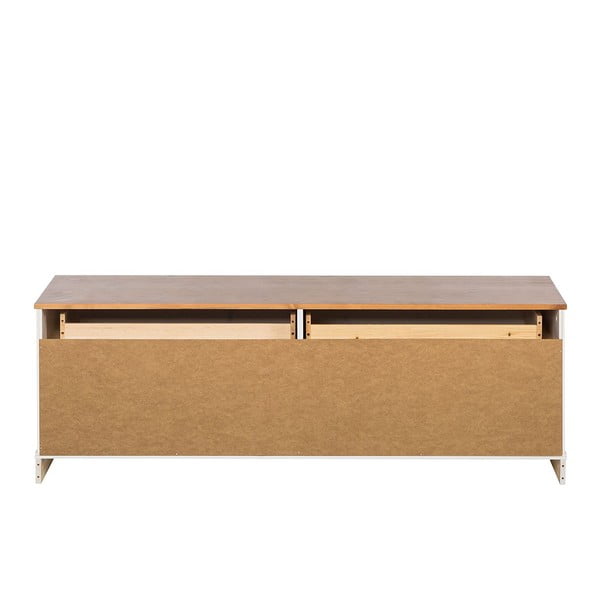 Comodă TV albă din lemn de pin 137x47 cm Anita – Støraa-image-4