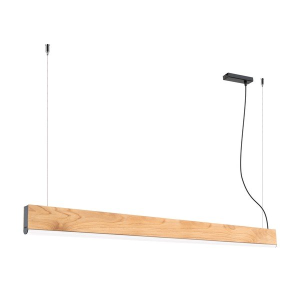 Lustră în culoare naturală LED din lemn masiv LYKKE – Thoro