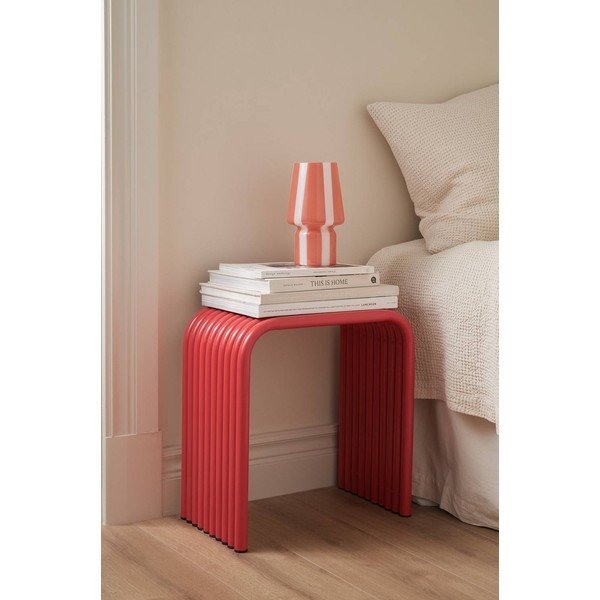Scaun tip taburet roșu din metal Multron – Ellos Home-image-1