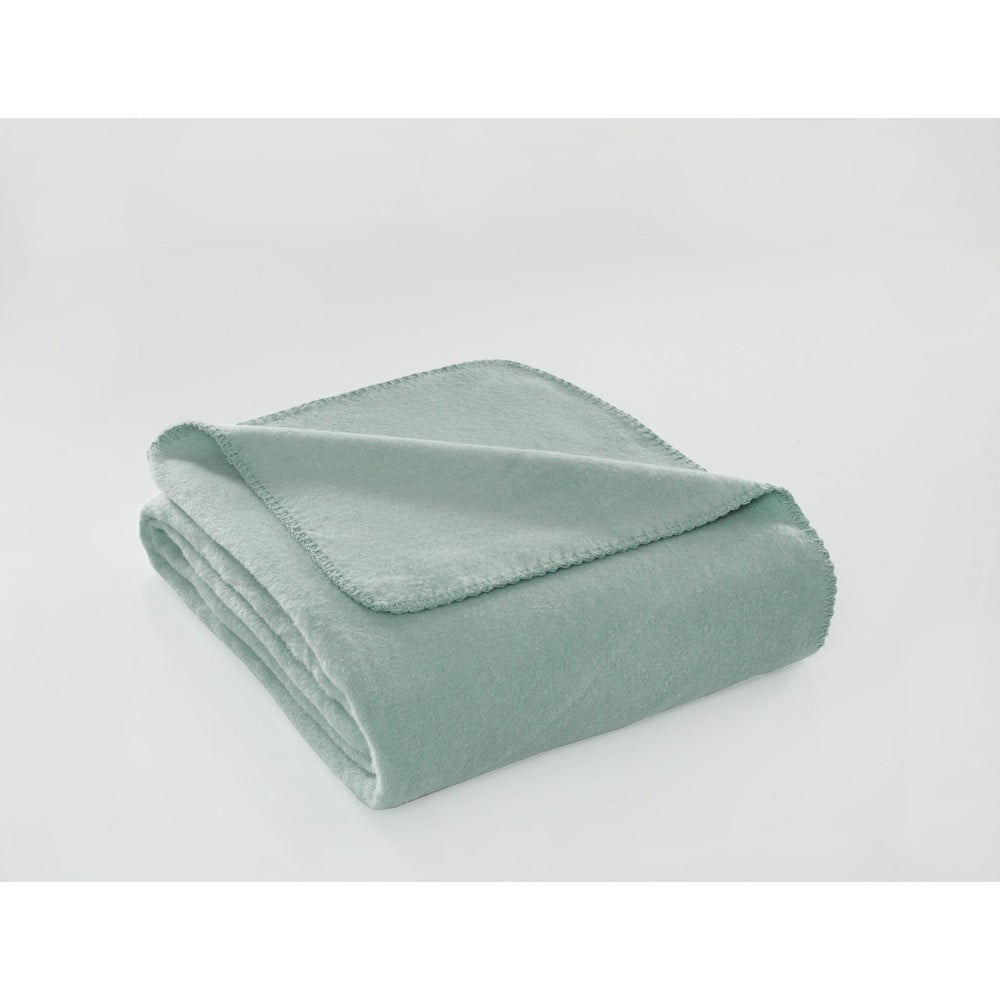 Pătură verde-mentă din polar/fleece 130x170 cm Brighton – Mijolnir