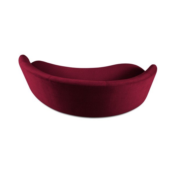 Canapea asimetrică din catifea Mazzini Sofas Debbie, colț stânga, roșu închis-image-3