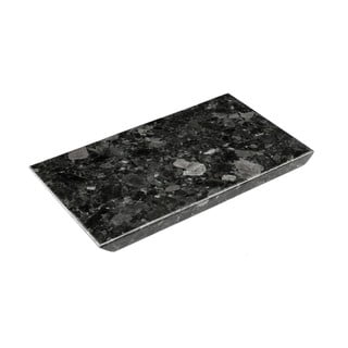 Platou servire din granit RGE Black Crystal, 20 x 35 cm, negru
