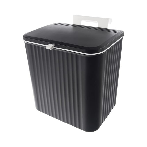 Coș de gunoi negru din plastic 13 l – Orion