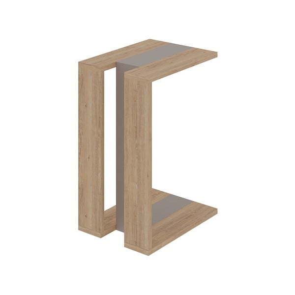 Măsuță auxiliară cu aspect de lemn de stejar 40x30 cm Macha – Marckeric-image-2