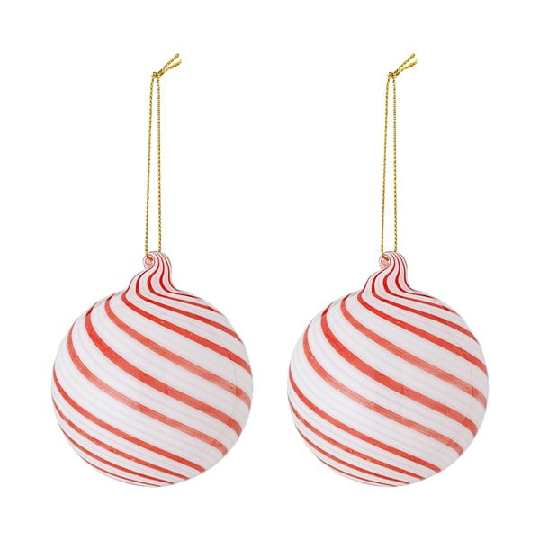 Globuri de Crăciun 2 buc. din sticlă ø 8 cm Zwirl – Bloomingville