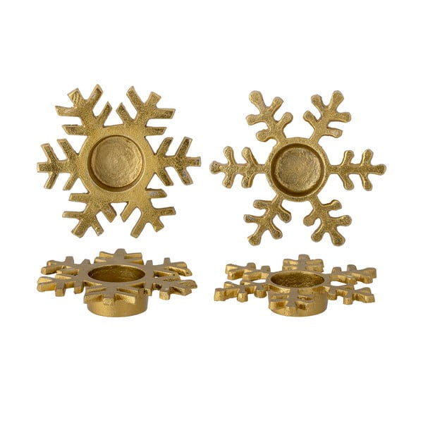 Sfeșnice din metal cu model de Crăciun 2 buc. Lisetta – Bloomingville-image-1