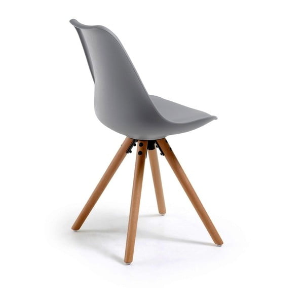 Scaun cu picioare din lemn de fag Bonami Essentials Lumos, gri-image-1