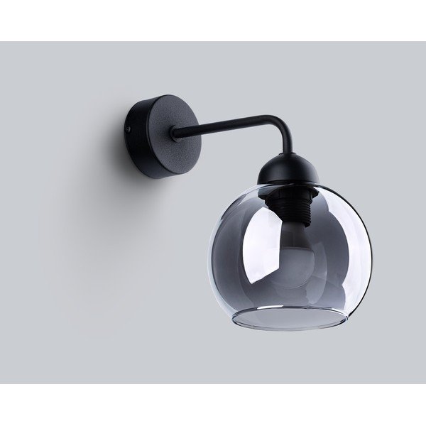 Aplică de perete neagră ø 15 cm Grande – Sollux-image-3