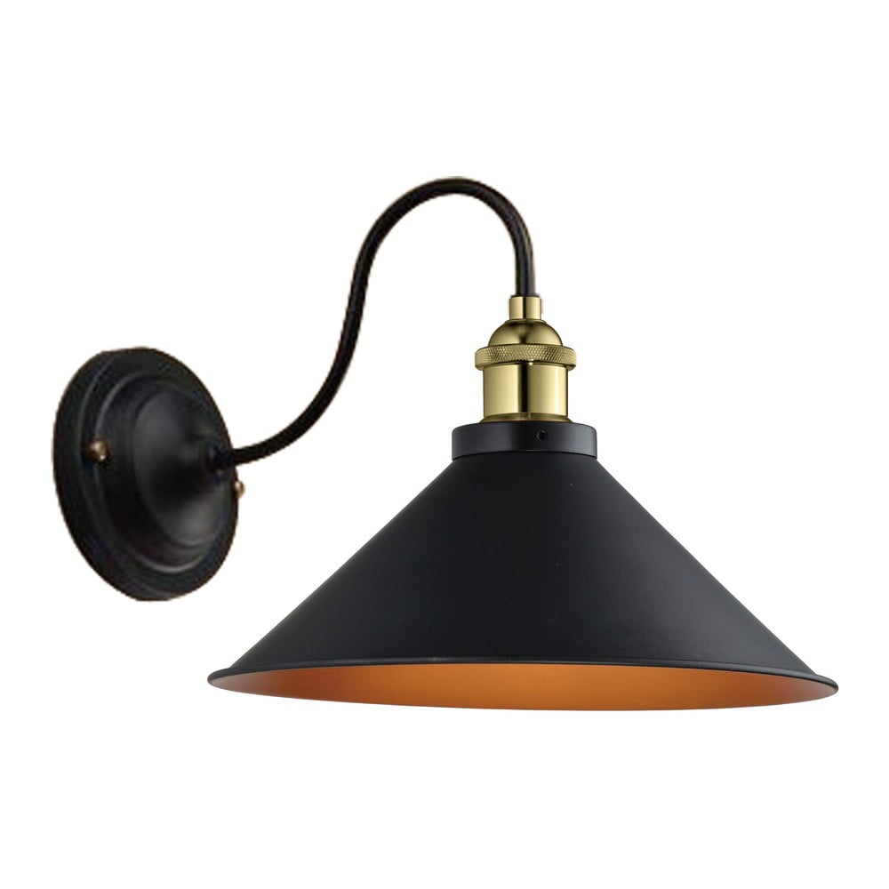 Aplică de perete neagră ø 22 cm Mani – GTV