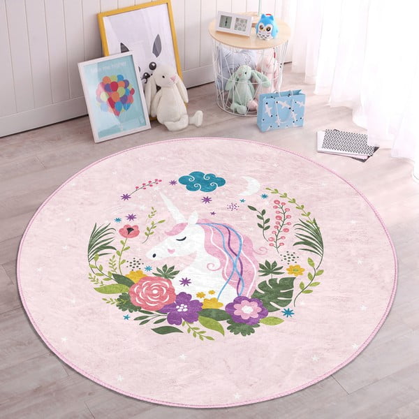 Covor pentru copii roz ø 120 cm Comfort – Mila Home-image-2