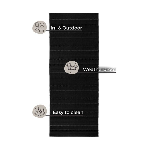 Covor adecvat interior/exterior Hanse Home Sunshine, 80x300 cm, negru-image-4