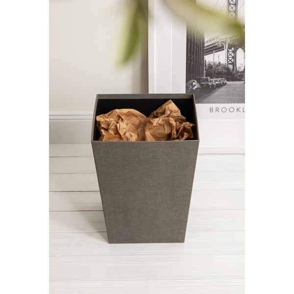 Coș de gunoi gri Sofia Canvas Paper Laminate – Bigso-image-1