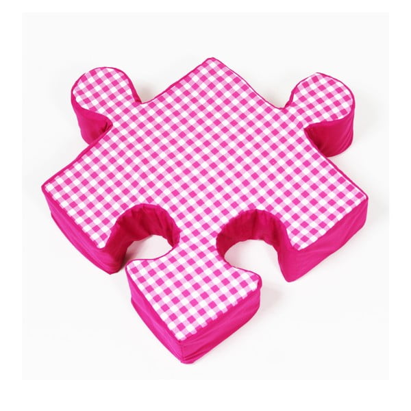 Pernă Puzzle Grid, roz