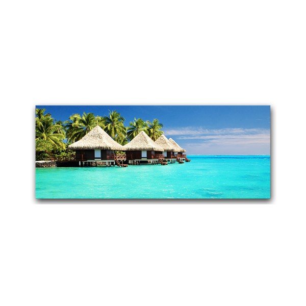 Tablou Styler Canvas Domki, 60 x 150 cm