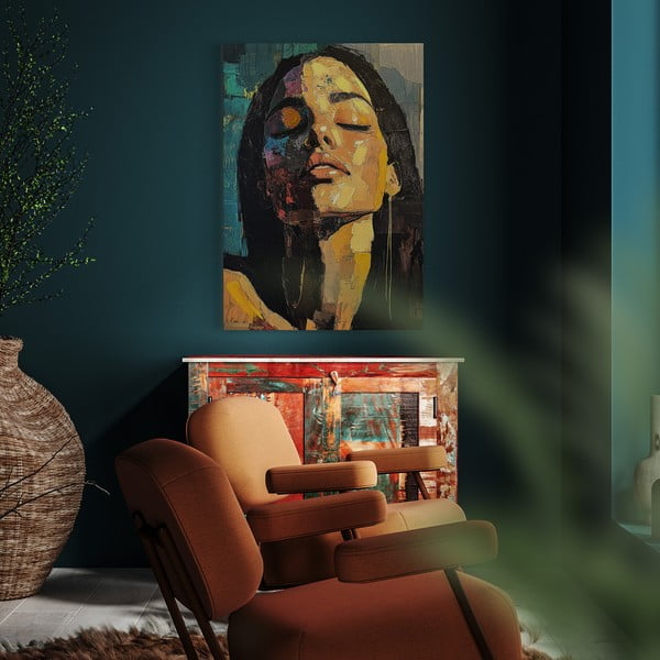 Tablou cu detalii pictate manual 70x100 cm Vivian – Styler-image-1