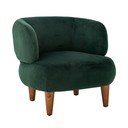 Fotoliu verde închis wing cu tapițerie din catifea Ruperta – Bloomingville