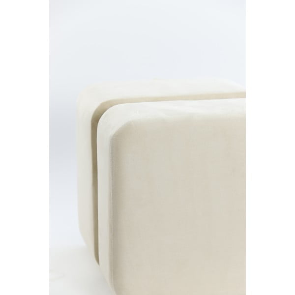 Taburet crem cu tapițerie din catifea Piazza – Light & Living-image-4