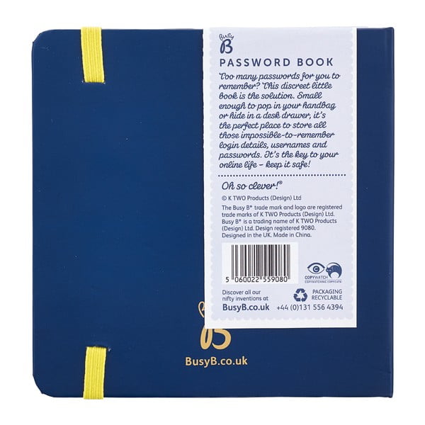 Carnețel pentru parole Busy B Organised, albastru-image-4