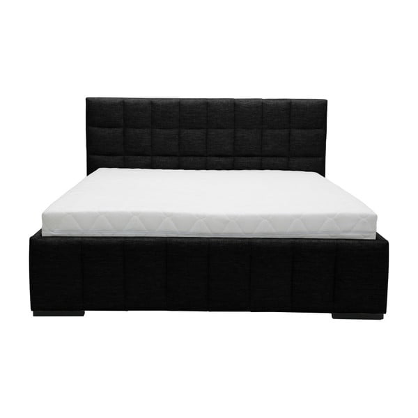 Pat dublu Mazzini Beds Dream, 140 x 200 cm, negru-image-1