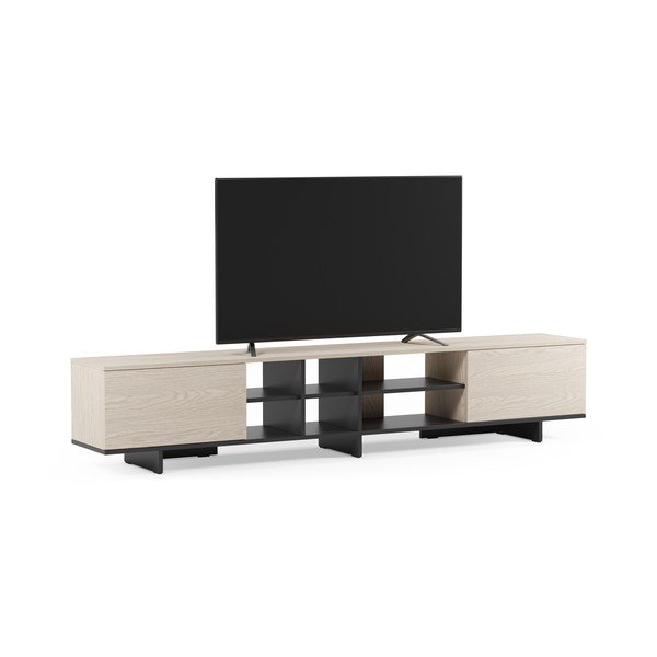 Comodă TV neagră 230x44x36 cm Cequoia – Marckeric-image-2