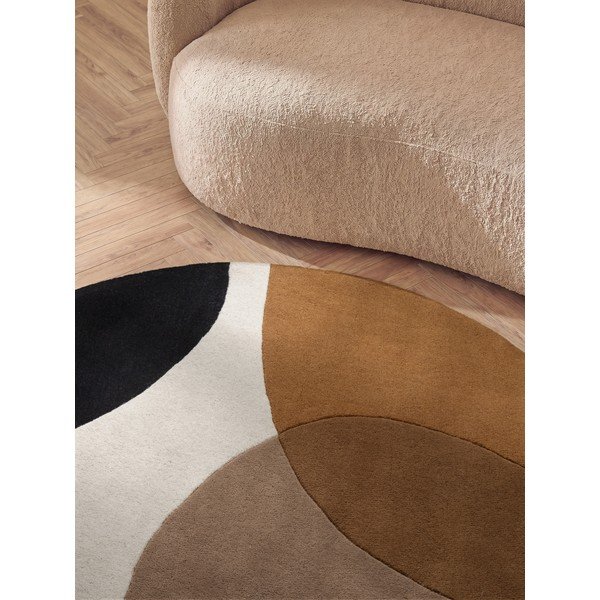 Covor maro coniac rotund din lână ø 200 cm Ruvia – Villeroy&Boch-image-4