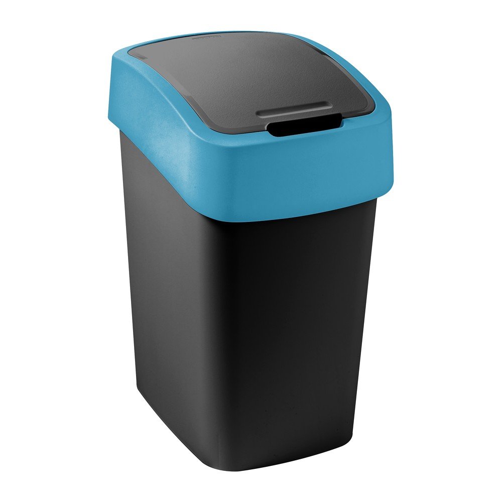 Coș de gunoi negru/albastru pentru reciclare din plastic 9 l Flip Bin – Curver