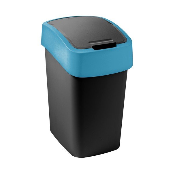 Coș de gunoi negru/albastru pentru reciclare din plastic 9 l Flip Bin – Curver