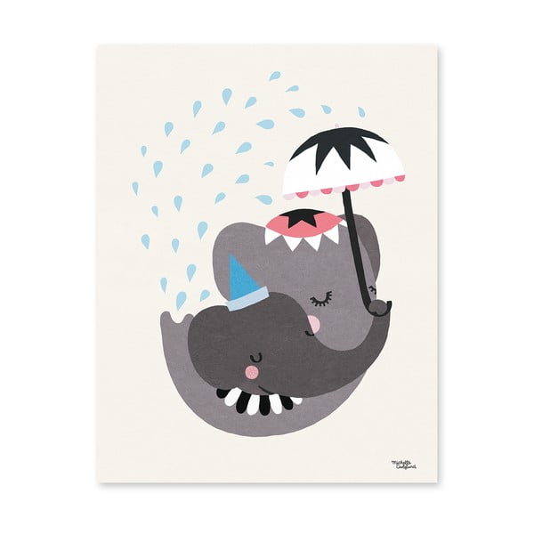 Poster Michelle Carlslund Elephant Love, 30 x 40 cm