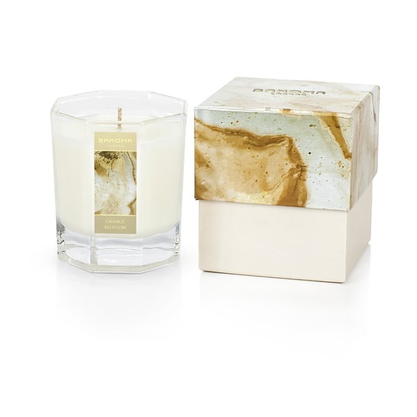 Lumânare parfumată în cutie cu aromă de frezii și ylang-ylang Bahoma London Octagonal Candle in Rigid Box