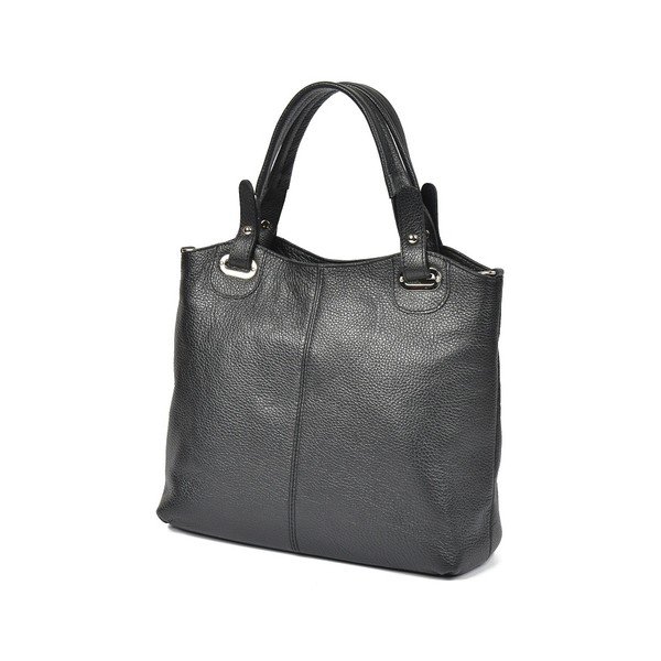 Poșetă din piele Luisa Vannini Tote, negru-image-3