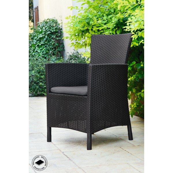 Fotoliu de grădină gri închis din plastic Lowa – Keter-image-3