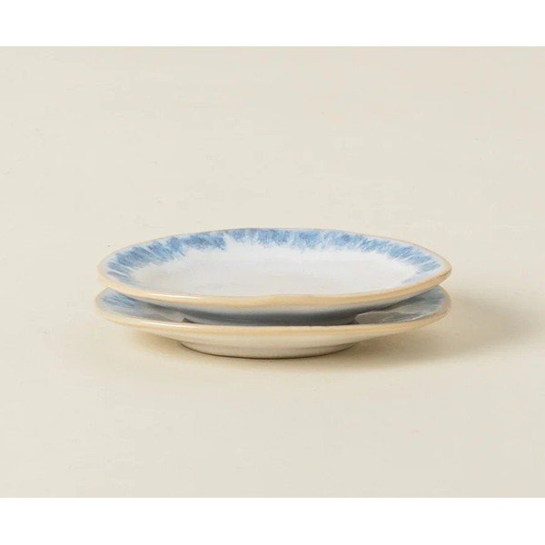 Farfurie albă/albastră adâncă din gresie Brisa – Costa Nova-image-1