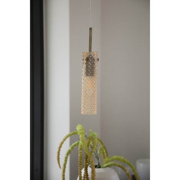 Lustră alămie/chihlimbar din sticlă ø5x27,5 cm Vibia – Markslöjd-image-1