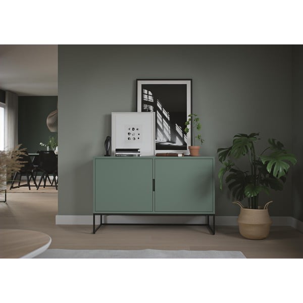 Dulap cu 2 uși și picioare metalice Tenzo Lipp, verde-image-1