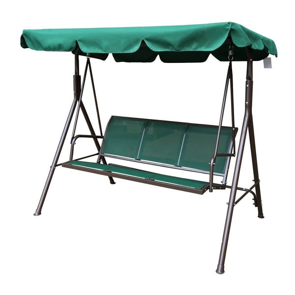 Balansoar de grădină verde din metal Confort – Rojaplast-image-1