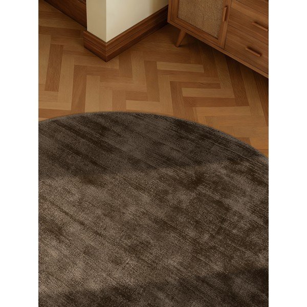 Covor maro țesut manual rotund din viscoză ø 150 cm Noemi – Vikosa-image-3