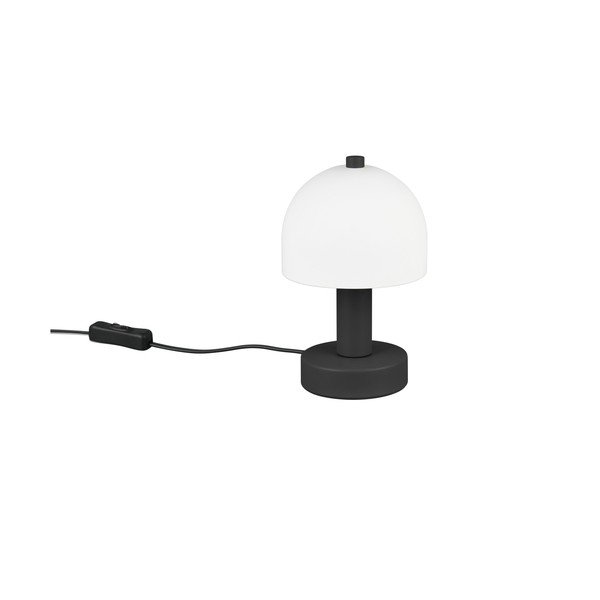 Veioză neagră-albă cu abajur din sticlă (înălțime 19 cm) Glenn – Reality-image-3