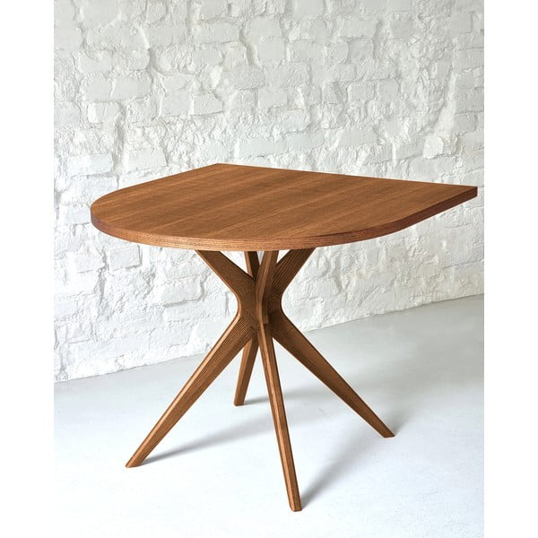 Masă de dining cu aspect de lemn de stejar 90x90 cm Jubi – Ragaba-image-2