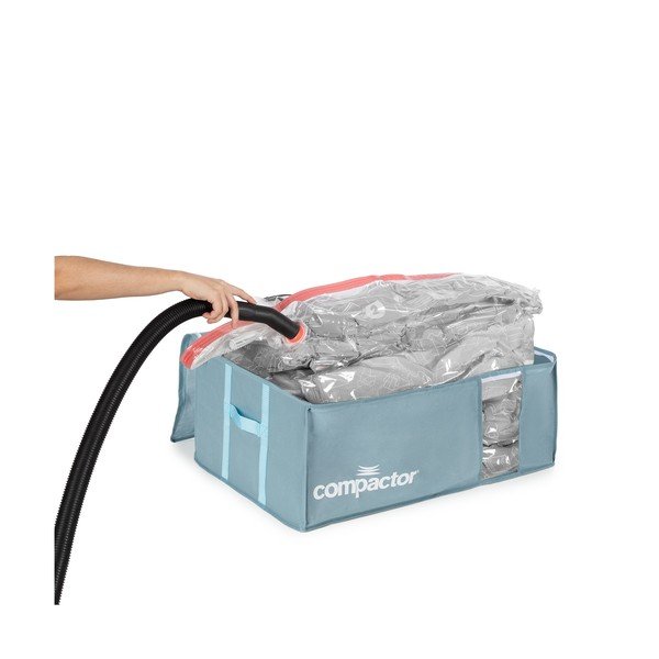 Cutie de depozitare pentru haine din plastic cu vacuum 65x45x27 cm Blue Edition – Compactor-image-1
