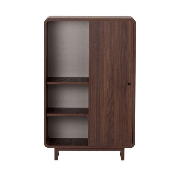 Dulap în culoare naturală închisă cu aspect de lemn de nuc 70x110x34 cm Torina – Nordure-image-4