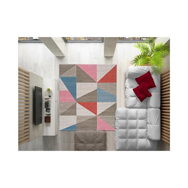 Covor adecvat și pentru exterior Universal Fusion Grisso Rojo, 80 x 150 cm-image-1