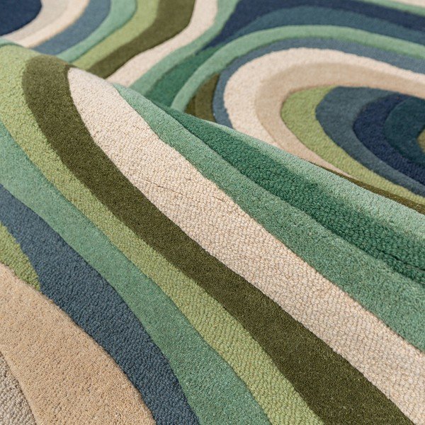 Covor verde țesut manual din lână 200x290 cm Envy Wool – Flair Rugs-image-2