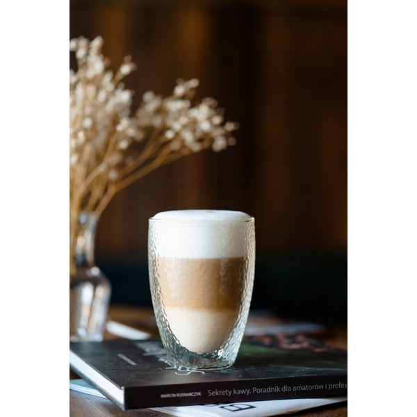 Cană cu perete dublu/pentru latte din sticlă 350 ml Allessia – Vialli Design-image-1