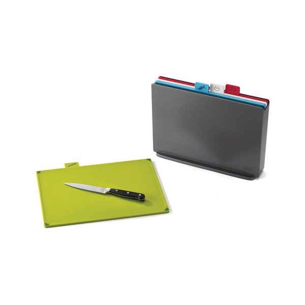 Set suport cu 4 tocătoare Joseph Joseph Index, 34,6 x 27,3 cm, gri închis-image-2
