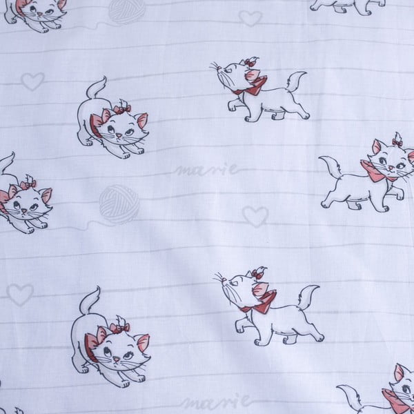 Lenjerie de pat pentru copii albă din bumbac pentru pătuț 100x135 cm Marie Cat "Bow" – Jerry Fabrics-image-4