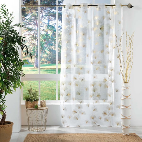 Perdea albă/aurie 140x240 cm Ginkgold – douceur d'intérieur-image-2