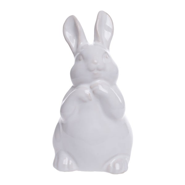 Decorațiune din ceramică Ewax Easter Rabbit, alb