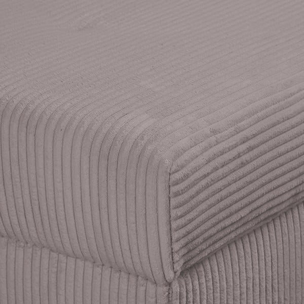 Taburet gri cu tapițerie din catifea reiată Ariella – Ropez-image-4