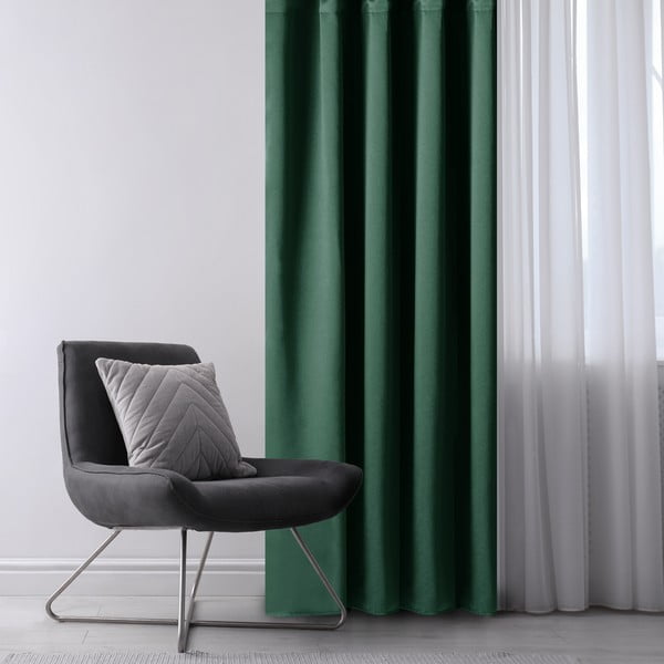 Draperie verde-închis dimout (semi-opacă) 140x175 cm Kierra – Restilo-image-1