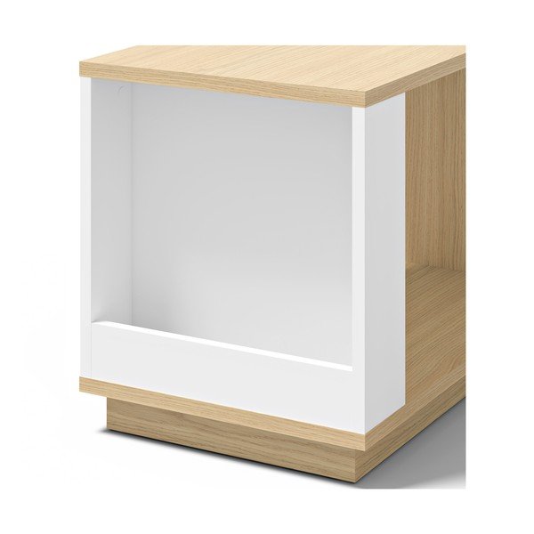 Măsuță auxiliară cu aspect de lemn de stejar 70x40 cm Ella - TemaHome-image-1